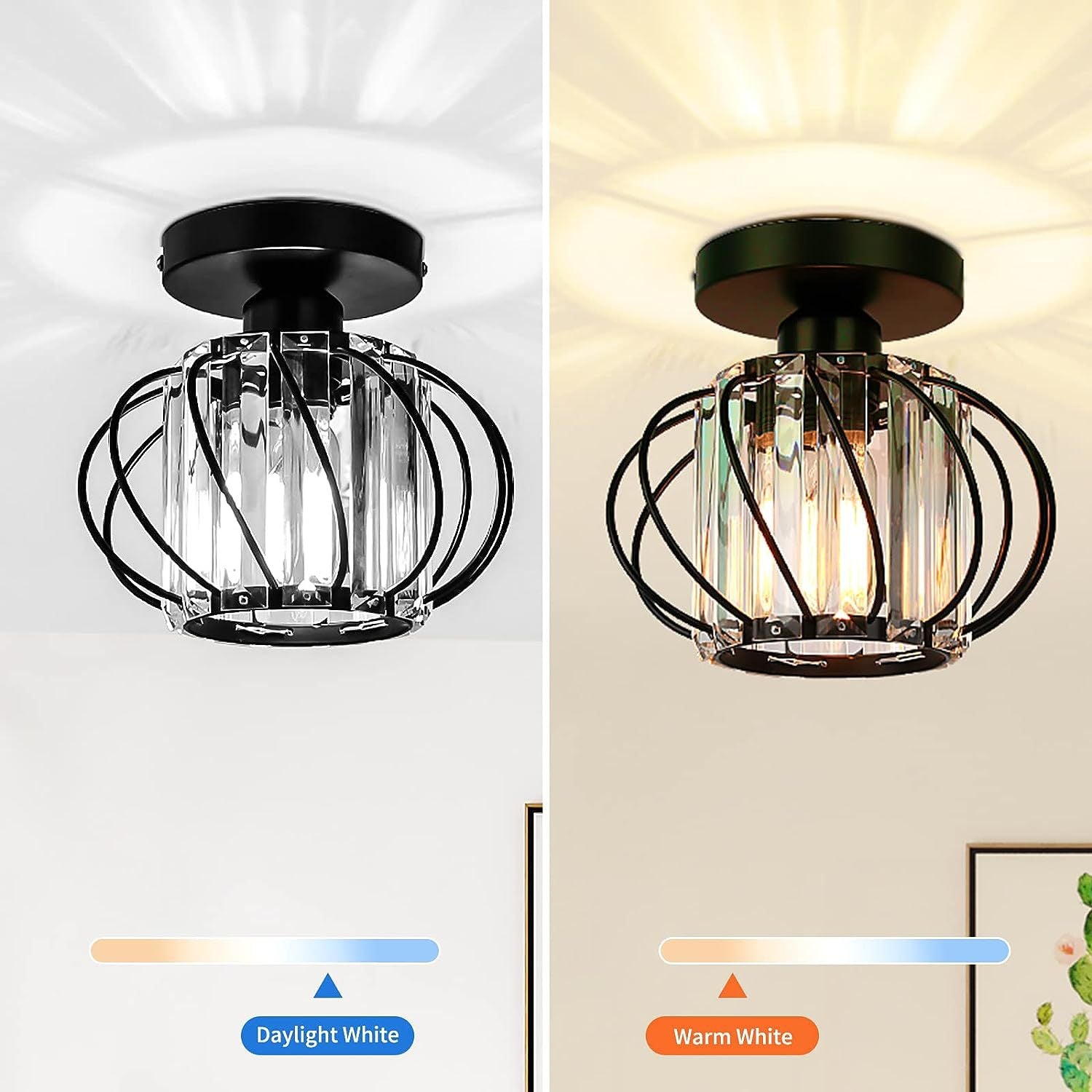 Retro Modern Iron Oblique Line Ceiling Lamp