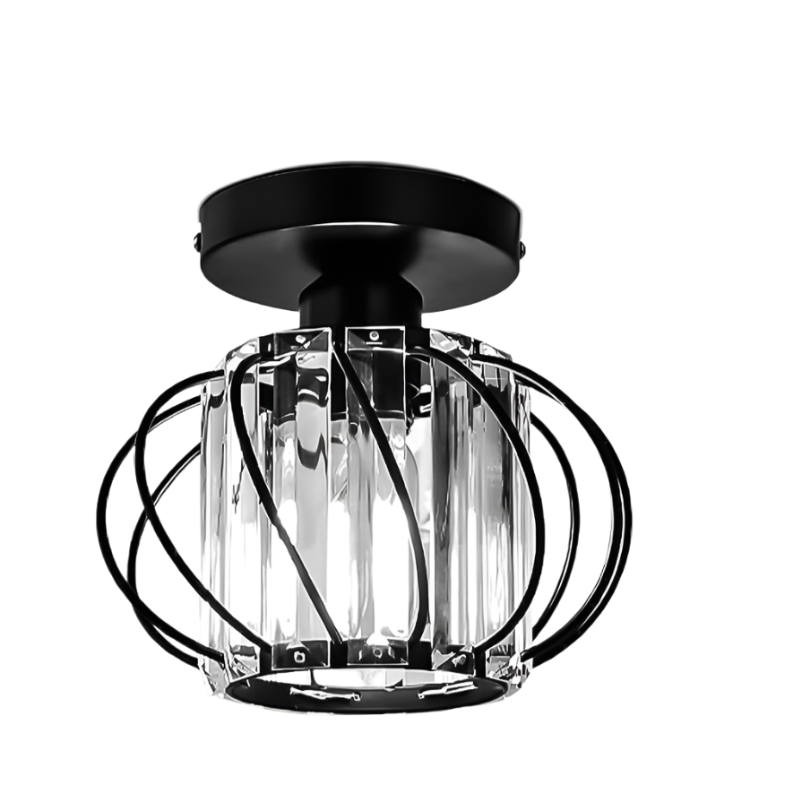 Retro Modern Iron Oblique Line Ceiling Lamp