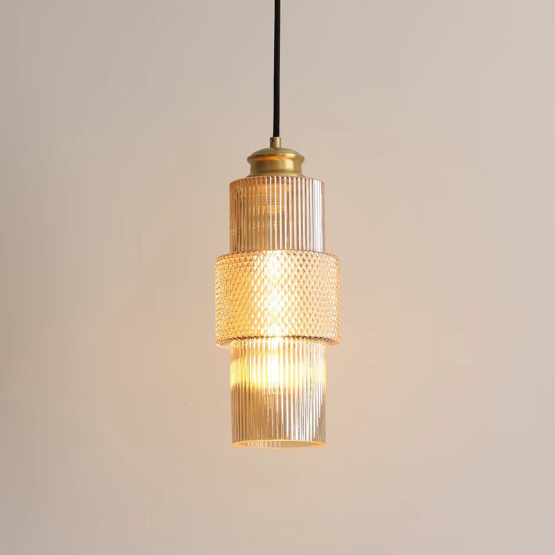 Luminara Modern Copper Glass Minimalist Pendant Light
