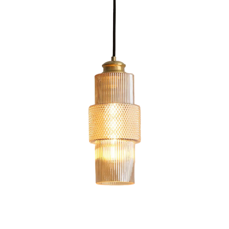 Luminara Modern Copper Glass Minimalist Pendant Light