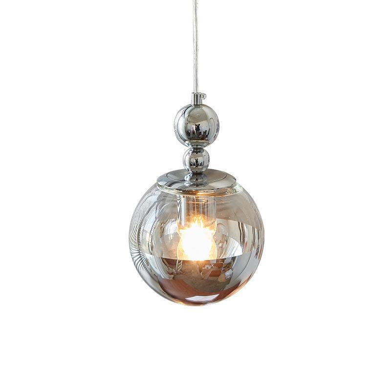 Orbique Bauhaus Chrome Mirrorball Glass Pendant Light