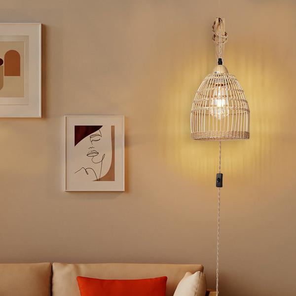 Retro Style Hemp Rope Pastoral Wall Lamp