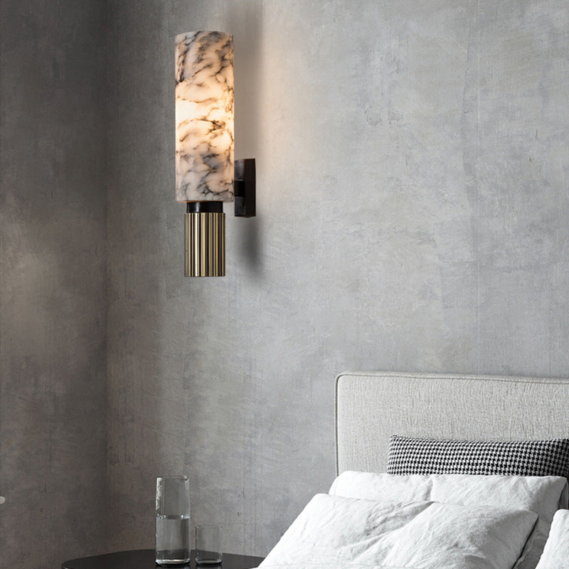 The Polished Marble Minimalist Metal Wall Light