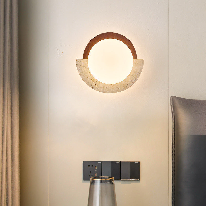 Modern Design Simple Log Wabi-Sabi Style Wall Lamp