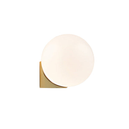Lunaris Modern White Glass Globe Wall Light