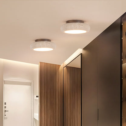 Lampada da soffitto in travertino retro