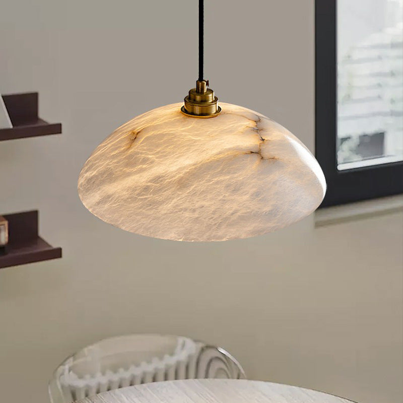 Modern Alabaster Dome Pendant Lamp