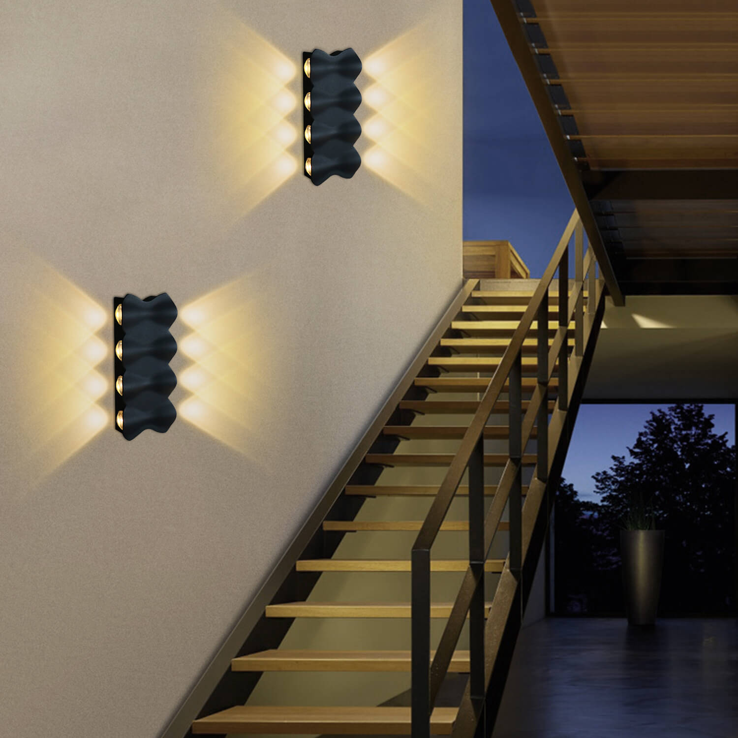 Solara - Modern waterproof LED outdoor wall lights made of aluminum