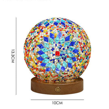 Bohemian Mosaic Glass Decorative Table Lamp