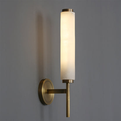 Nordic Brass Marble Tube Wall Lamp