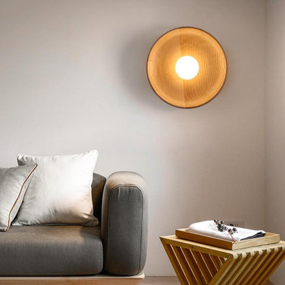 Elegant Solid Wood Wall Lamp