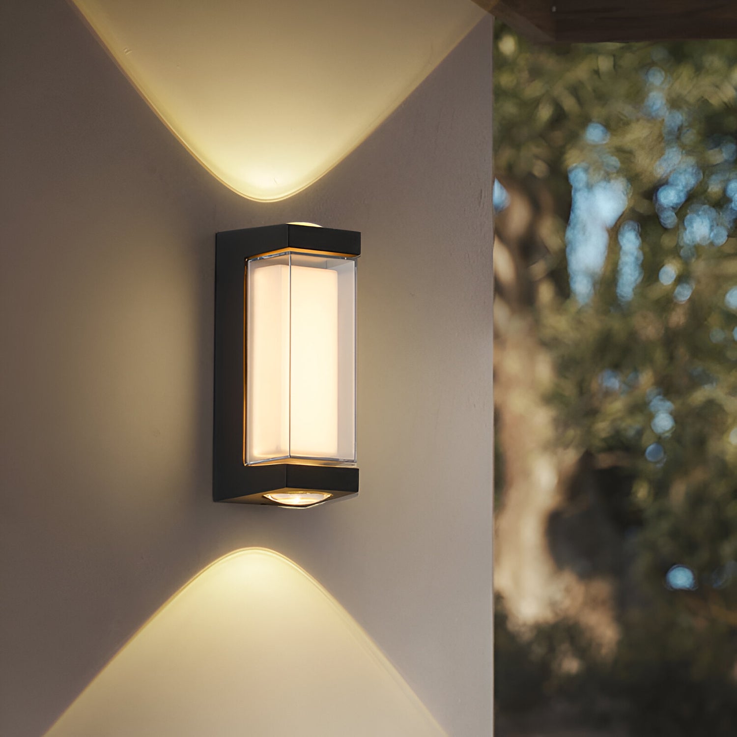 Lampada da parete esterna in acrilico Nordic Up Down IP65 impermeabile