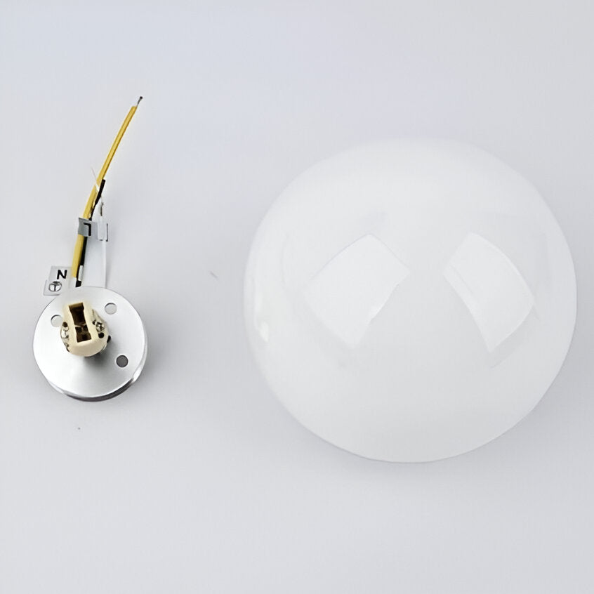 Minimalist Dioscuri Round Glass Wall Lamp