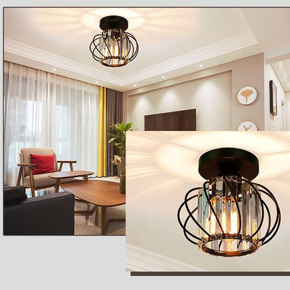 Retro Modern Iron Oblique Line Ceiling Lamp