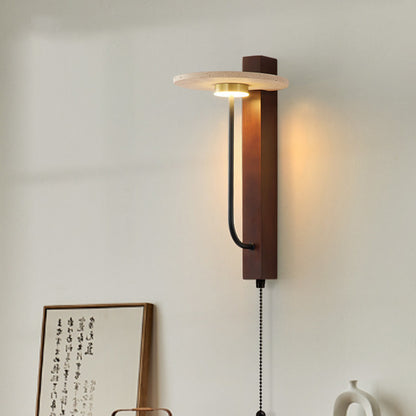 Travertine Oriental Style Wall Lamp