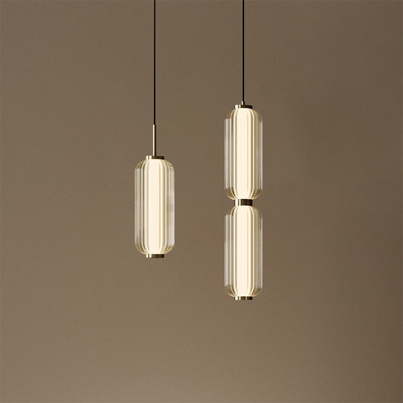 Elma Linear Striped Glass LED Pendant Light