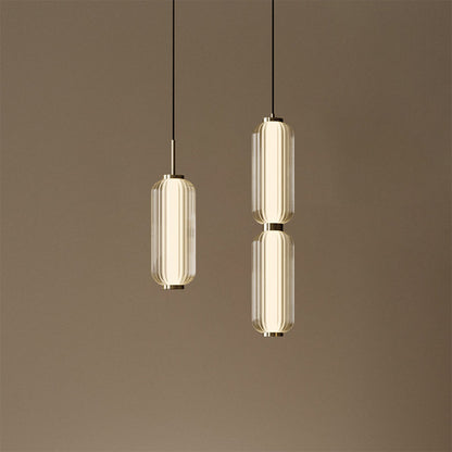 Elma Linear Striped Glass LED Pendant Light