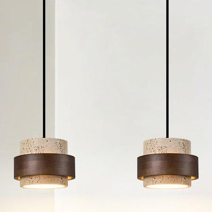 Travertine Japanese-Style Retro Nordic Minimalist Pendant Lamp