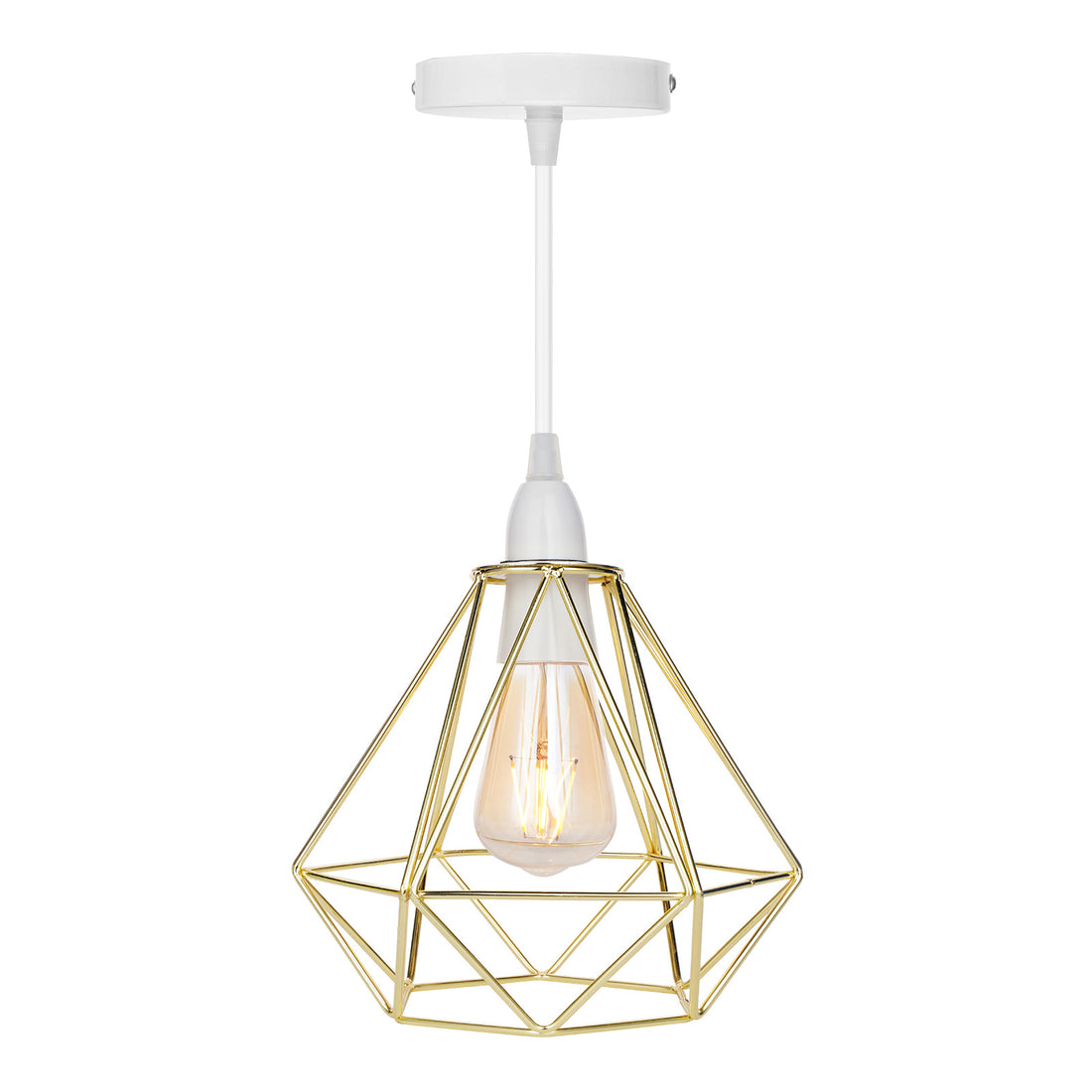 Nordic Diamond-Shaped Metal Pendant Light