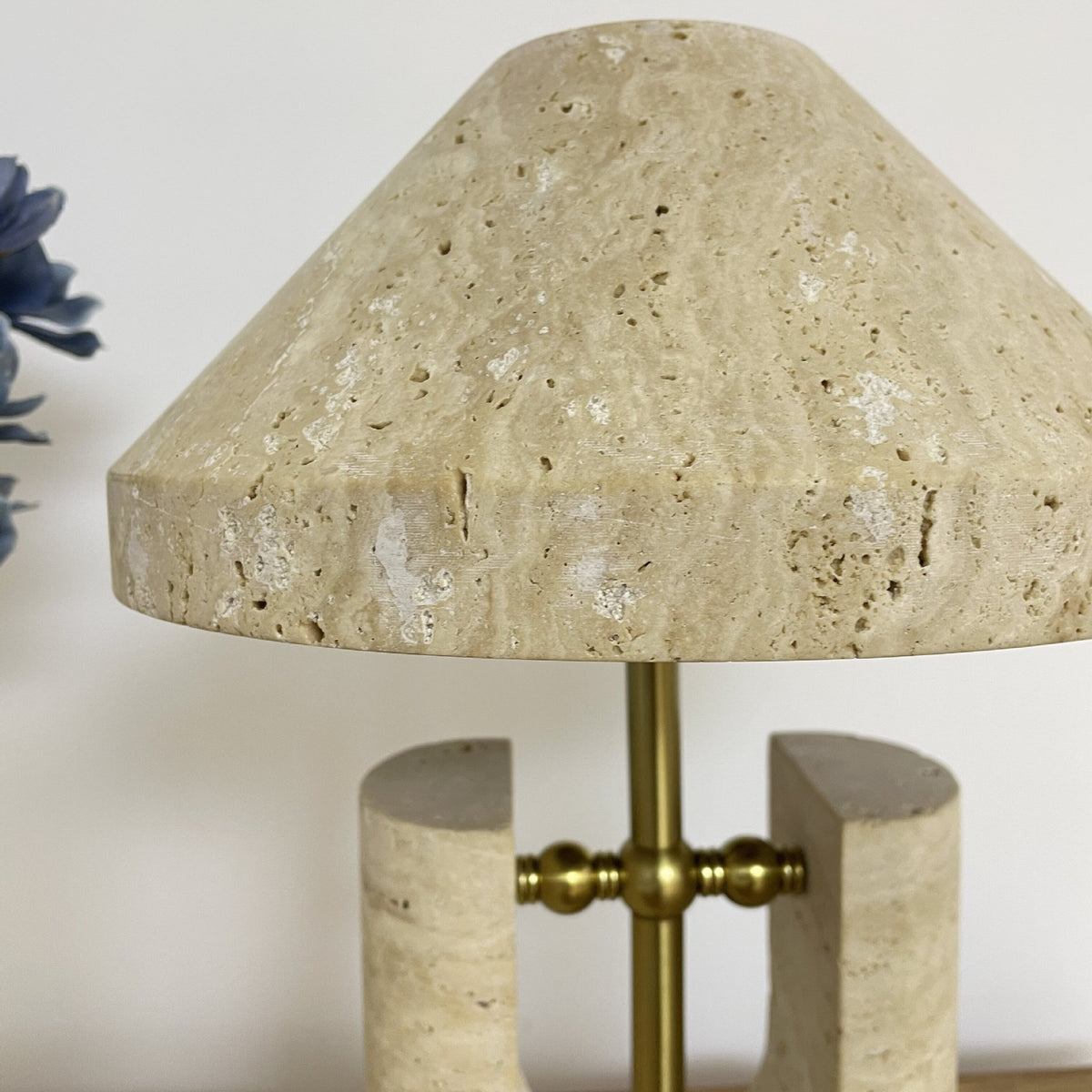 Liv Japandi Travertine Table Lamp