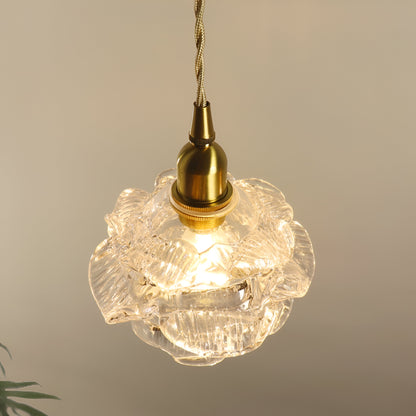 Vintage Rose Glass Pendant Lamp