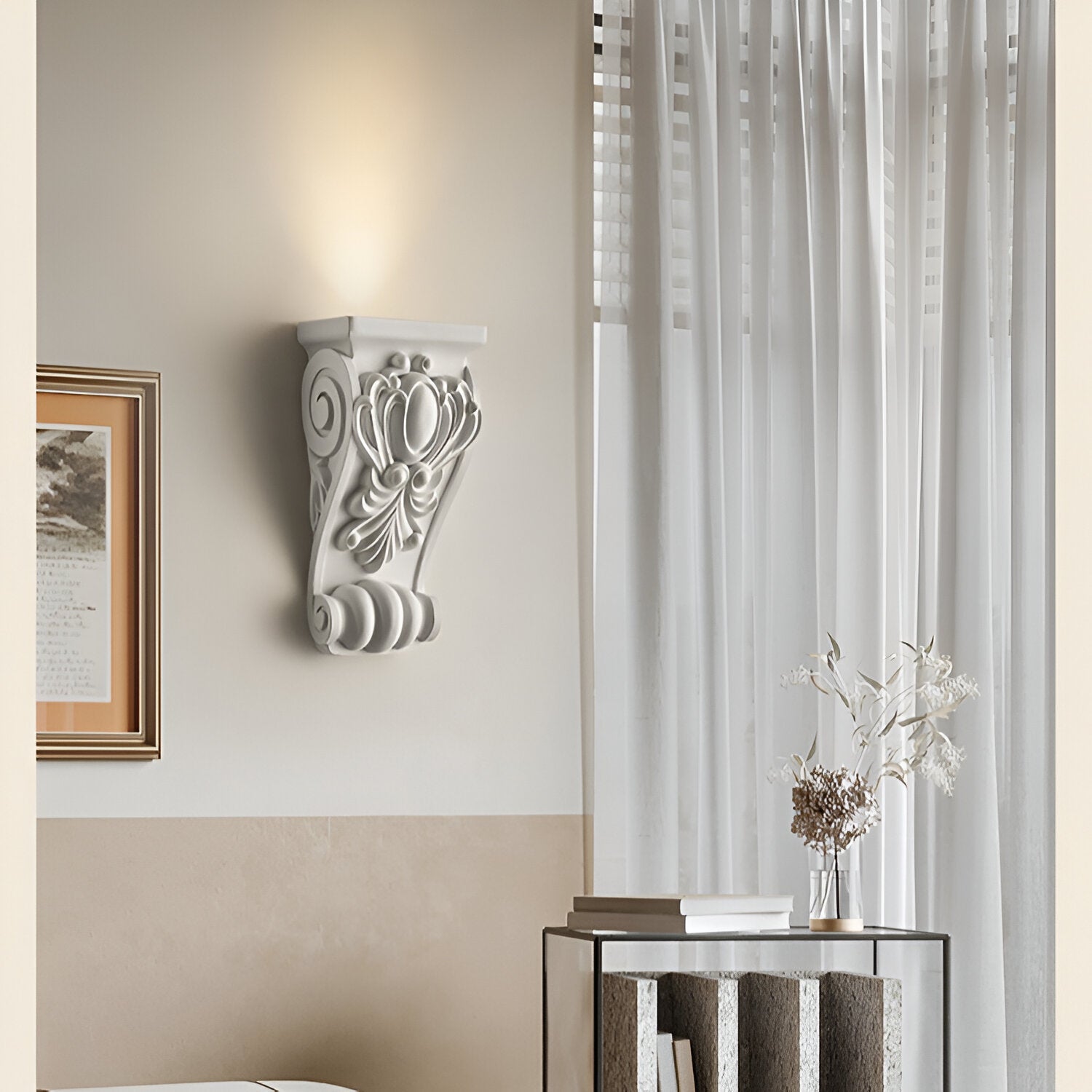 Leonardo Sculptural Plaster Retro Minimalist Wall Lamp