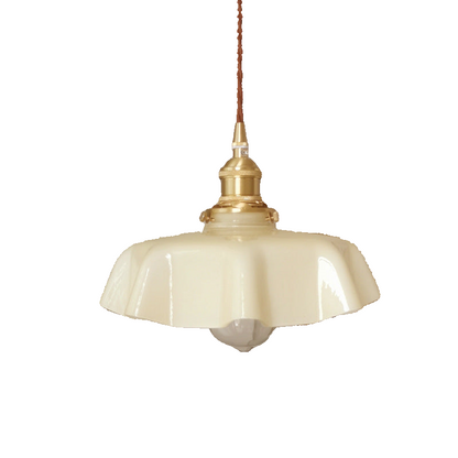 Blush Opaline Glass Retro Glass Pendant Light