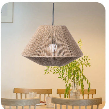 Pastoral Style Handmade Paper Pendant Lamp