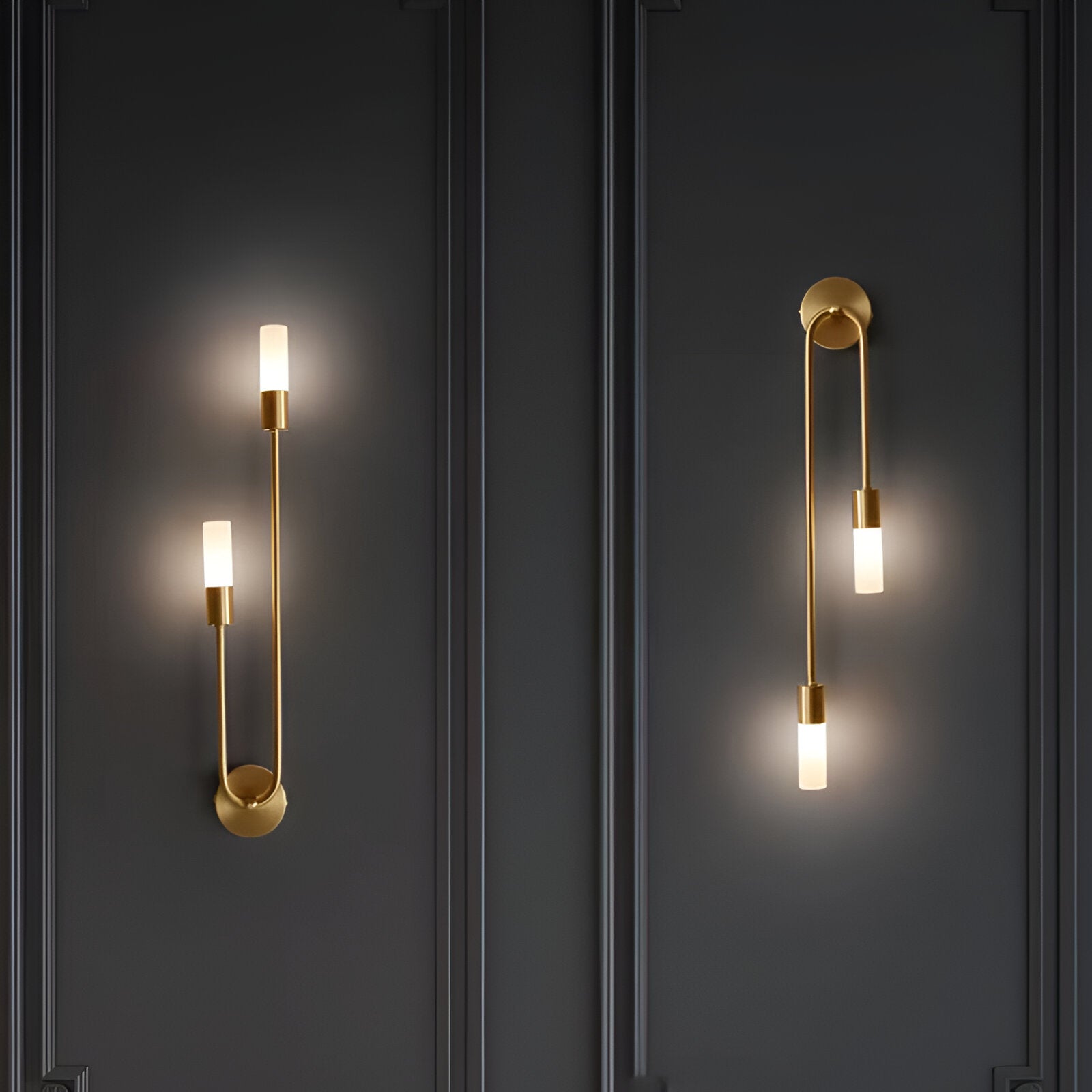 Nordic Modern Simplicity Iron &amp; Acrylic Long Tube Wall Light