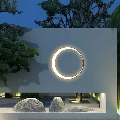 Modern Ring Metal Outdoor Wall Light