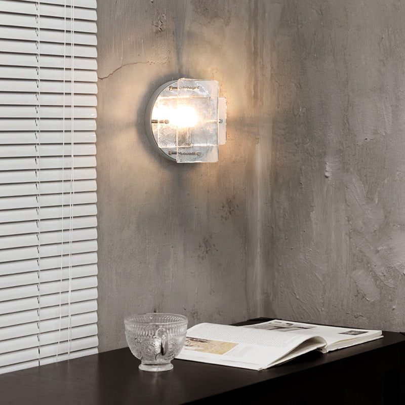 Lustra Chrome Glass Industrial Wall Light