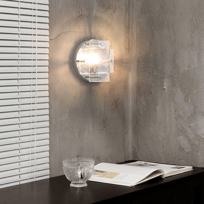 Lustra Chrome Glass Industrial Wall Light