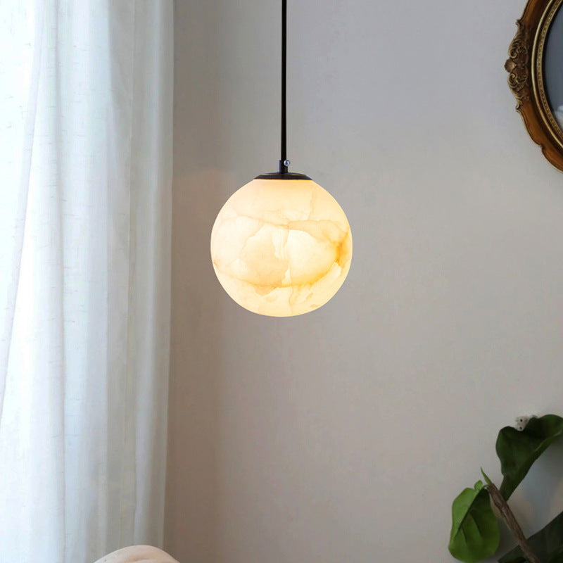 Alabaster Globe Pendant Light