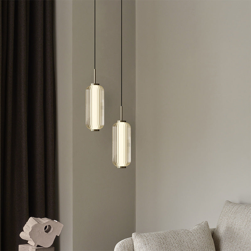 Elma Linear Striped Glass LED Pendant Light