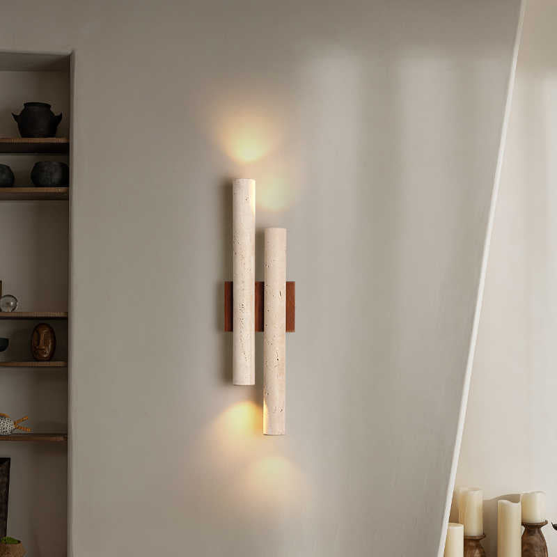 Travertine Retro Style Double Long Wall Lamp