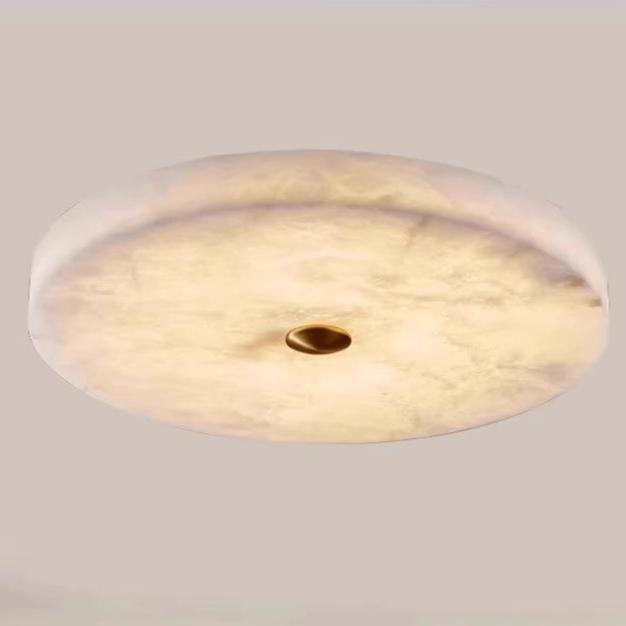 Alabaster Flush Mounted Round LED Ceiling Lamp