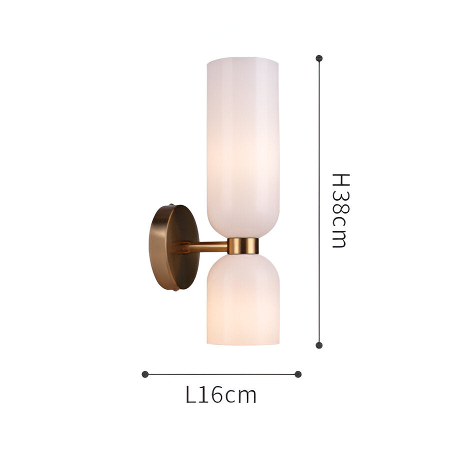 Nordic Double Head Glass Wall Lamp