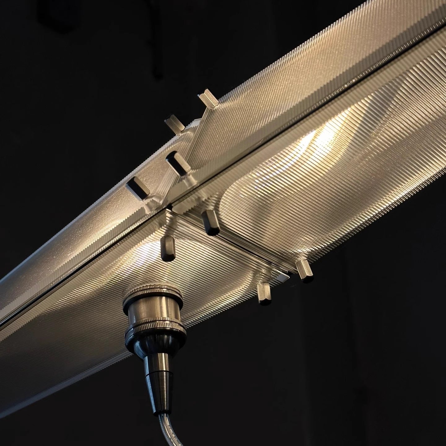 Arco Modern Linear Glass Cone Pendant Light