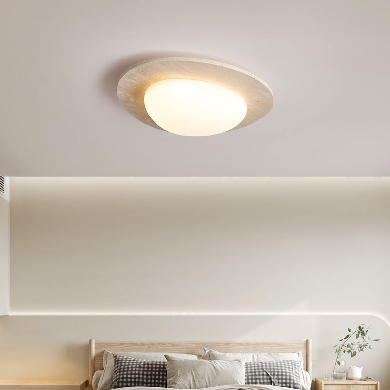 Creative Nordic Cream Travertine Ceiling Lamp