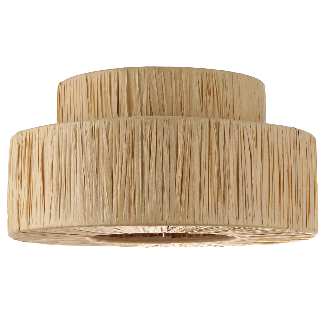 Moderne Boho Rattan Doppel-Layer Pflanzen-Deckenlampe