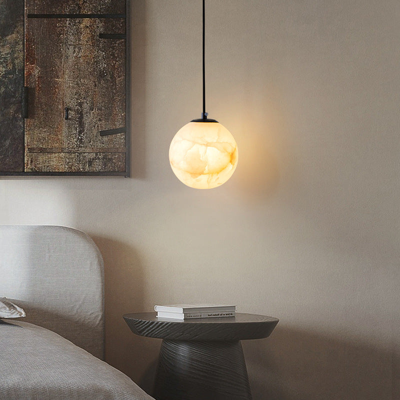 Alabaster Globe Pendant Light