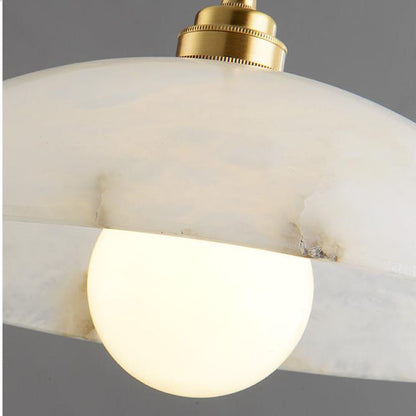 Modern Alabaster Dome Pendant Lamp