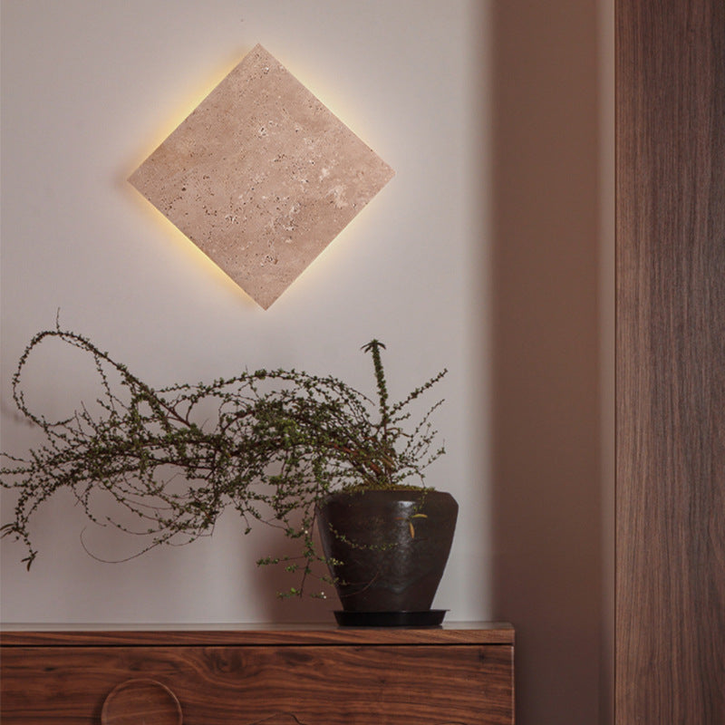 Travertine Square Wall Lamp