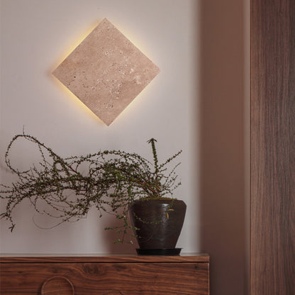 Travertine Vierkante Wandlamp