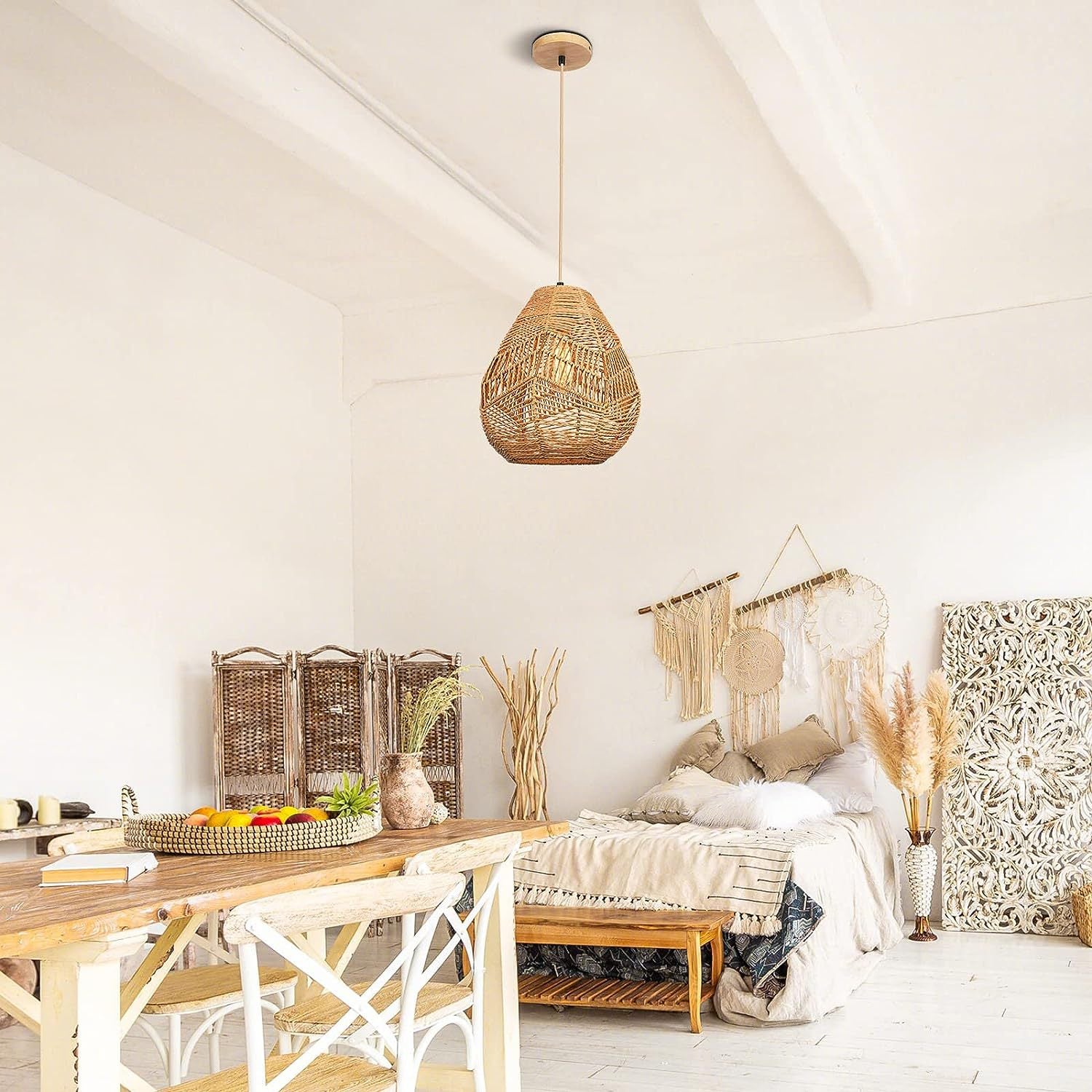 Boho Style Rustic Pendant Light