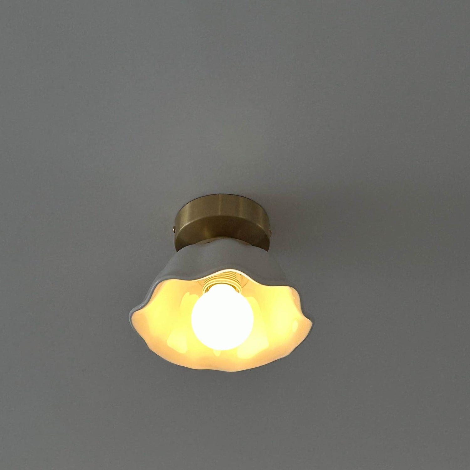 Blossom Glow Mid-Century Ceramic Ceiling Light