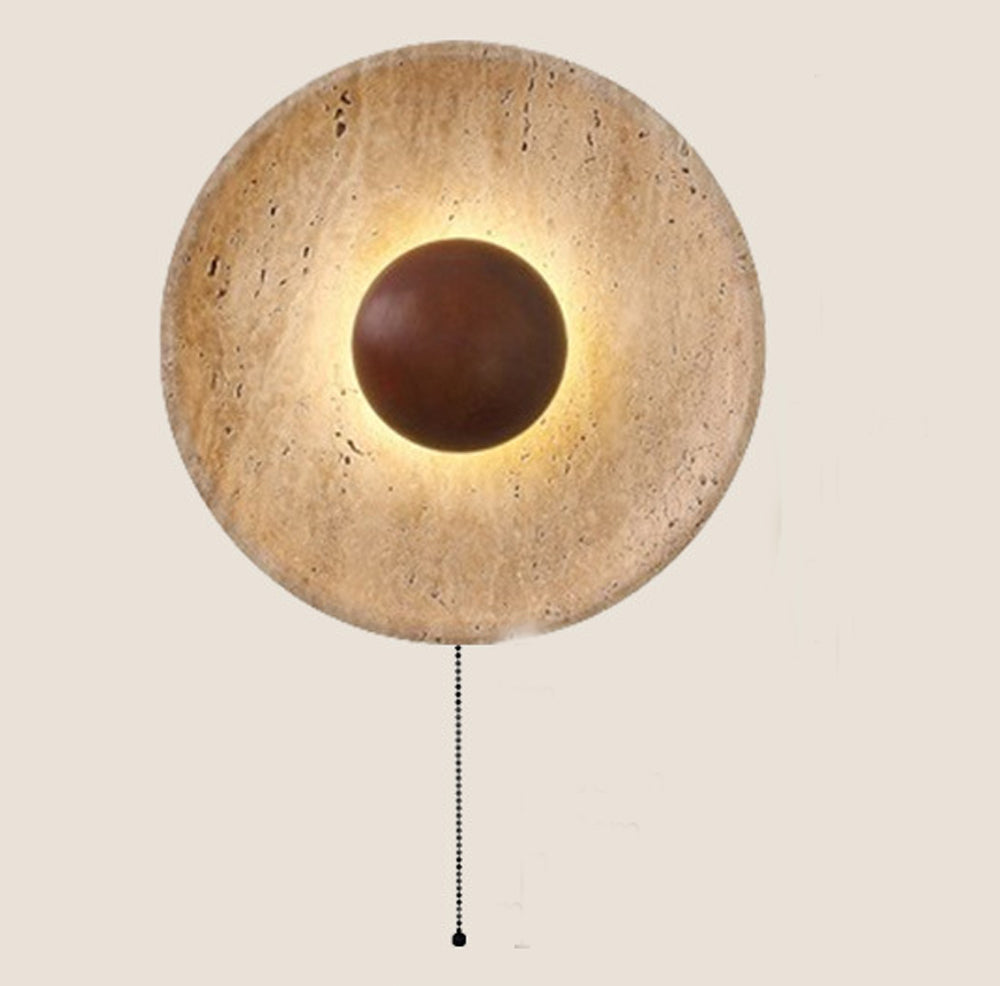 Travertine Stone Wabi-Sabi Wall Lamp