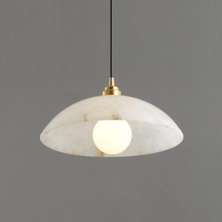 Modern Alabaster Dome Pendant Lamp