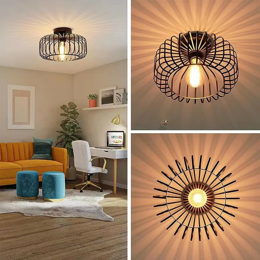 Modern Industrial Birdcage Ceiling Lamp