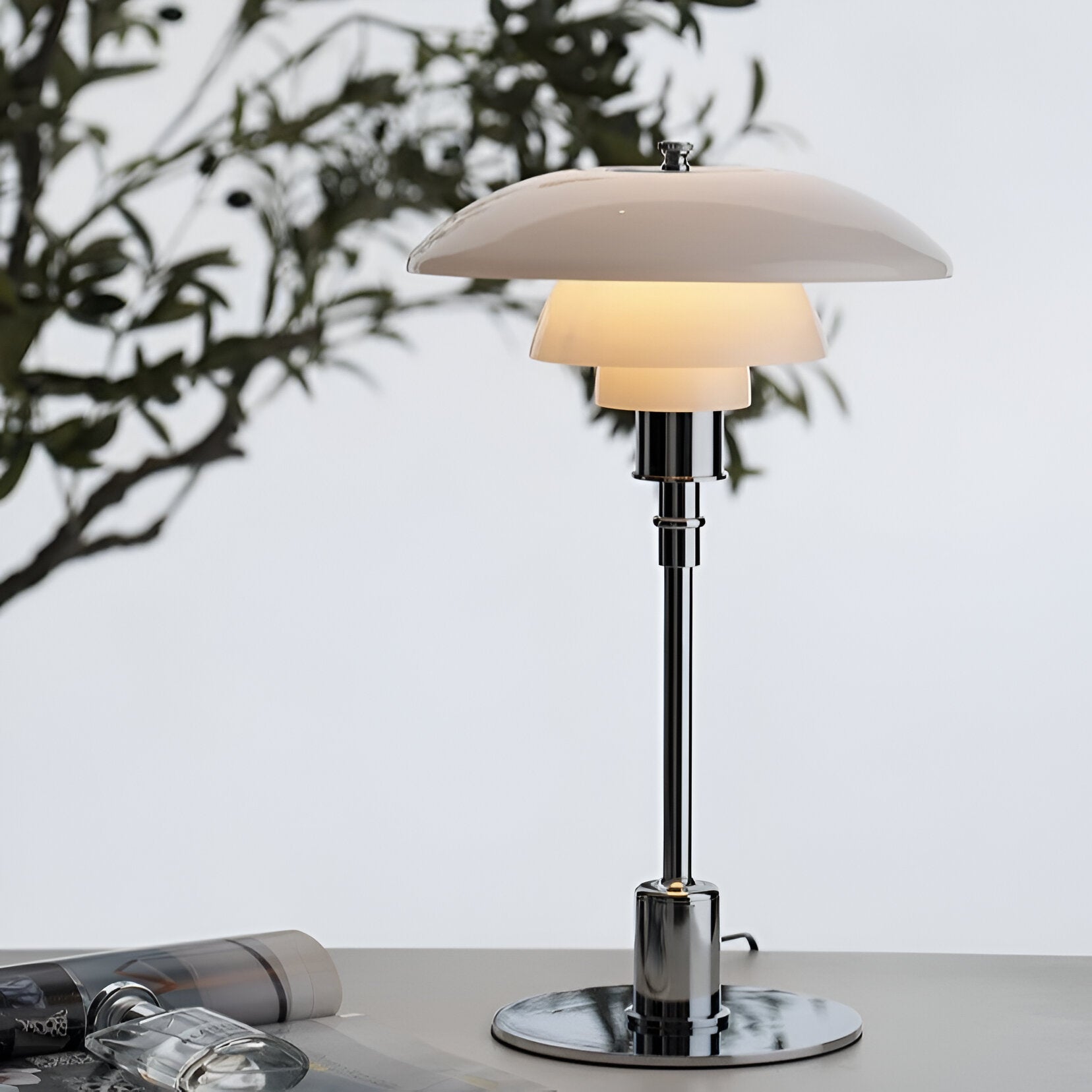 Nordic Glass Danish Table Lamp